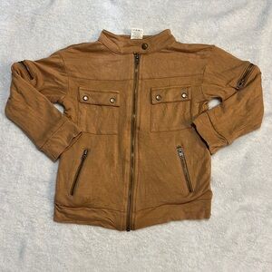Kate Quinn Bamboo light brown Moto jacket